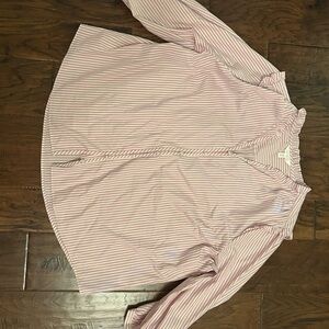 Pink Striped Button-Up Shirt